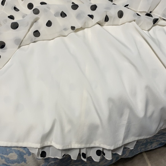 Black And White Polka Dot Maxi Skirt - Picture 15 of 15